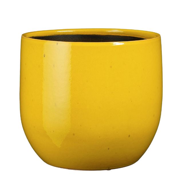 Image de Pablo pot ronde jaune - h25xd29cm - Mica