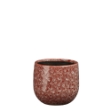 Image de Paola pot ronde rouge - h12xd14cm - Mica