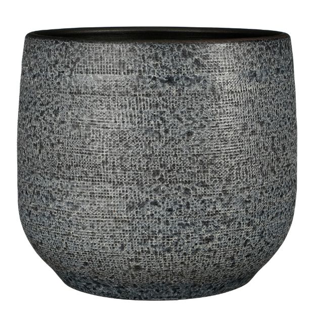 Image de Enrique pot ronde gris - h30xd35cm - Mica