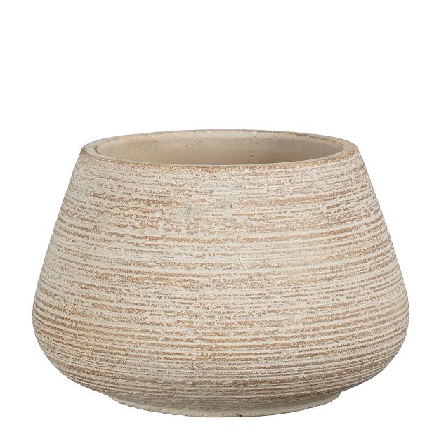 Image de Levy pot ronde creme - h12,5xd19cm - Mica