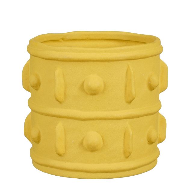 Image de Eden pot ronde ocre - h18,5xd20,5cm - Mica