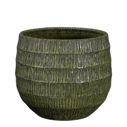 Agrandir l'image de Tobias pot ronde vert - h21xd23cm - Mica Image de Tobias pot ronde vert - h21xd23cm - Mica