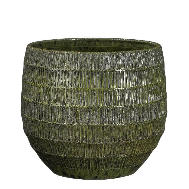 Image de Tobias pot ronde vert - h26xd29cm - Mica