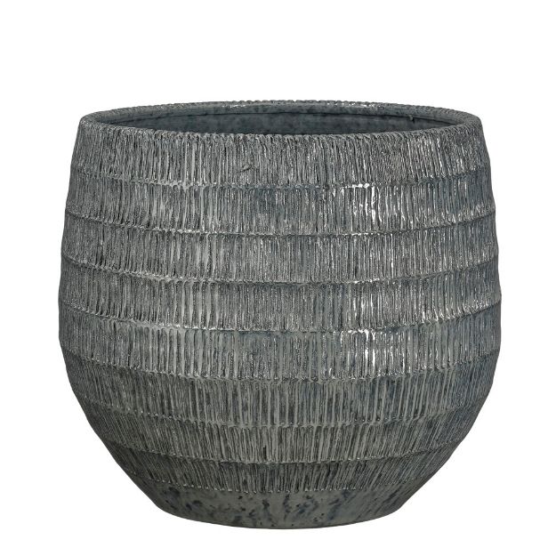 Image de Tobias pot ronde bleu cl. - h30xd35cm - Mica