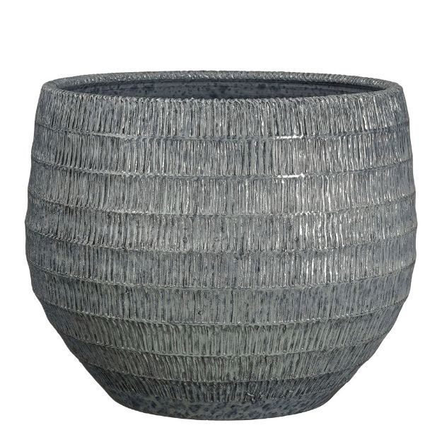 Image de Tobias pot ronde bleu cl. - h33xd39cm - Mica