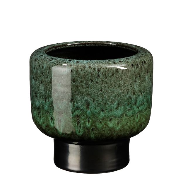 Image de Lizz pot ronde vert f. - h20xd21cm - Mica