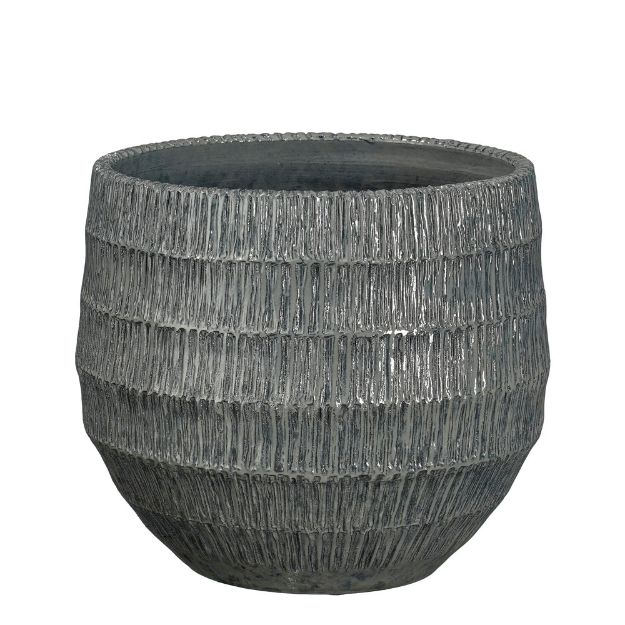 Image de Tobias pot ronde bleu cl. - h21xd23cm - Mica