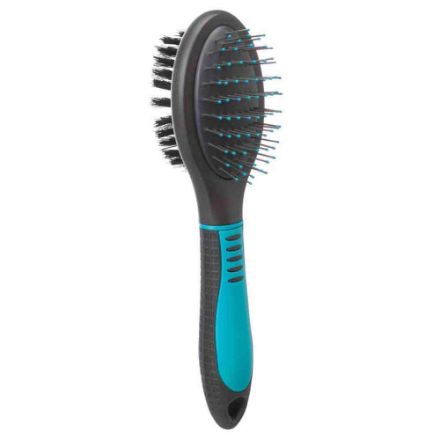 Agrandir l'image de Brosse, double, en plastique/nylon & poils métal Image de Brosse, double, en plastique/nylon & poils métal