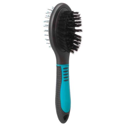 Agrandir l'image de Brosse, double, en plastique/nylon & poils métal Image de Brosse, double, en plastique/nylon & poils métal