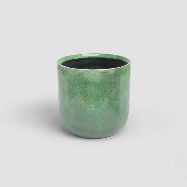 Image de CACHE-POT JUPITER 33 EM VERT EAU