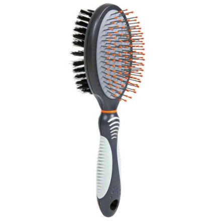 Agrandir l'image de Brosse, double, en plastique/nylon & poils métal Image de Brosse, double, en plastique/nylon & poils métal