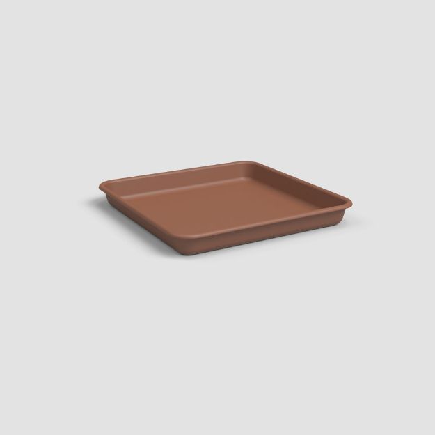 Image de SOUCOUPE VENEZIA CARRÉE 30CM terre