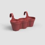 Image de POT CAPRI BALCON TRIPLE 54CM ROUGE FONCÉ