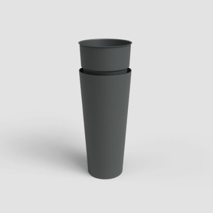 Agrandir l'image de INSERT PORTO HAUT 70CM ANTHRACITE Image de INSERT PORTO HAUT 70CM ANTHRACITE