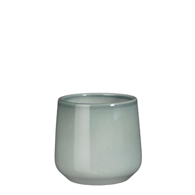 Image de Amber pot ronde gris cl. - h13,5xd14cm - Mica