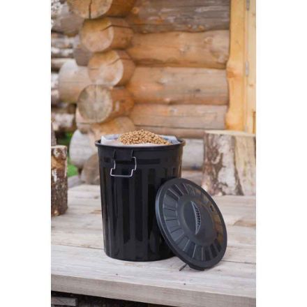 Agrandir l'image de Poubelle avec couvercle clic fermeture - coloris noir -  80l - H65 x Ø47 cm Image de Poubelle avec couvercle clic fermeture - coloris noir -  80l - H65 x Ø47 cm