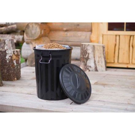 Agrandir l'image de Poubelle avec couvercle clic fermeture - coloris noir -  80l - H65 x Ø47 cm Image de Poubelle avec couvercle clic fermeture - coloris noir -  80l - H65 x Ø47 cm