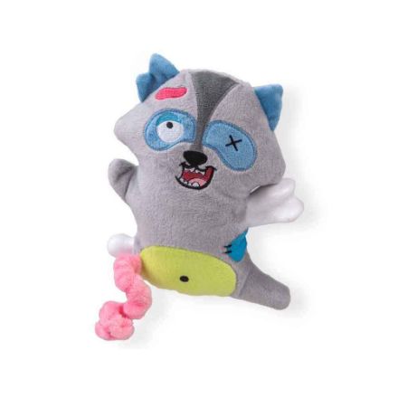 Agrandir l'image de Jouet chien Scary raton-laveur avec os 17,5cm Image de Jouet chien Scary raton-laveur avec os 17,5cm