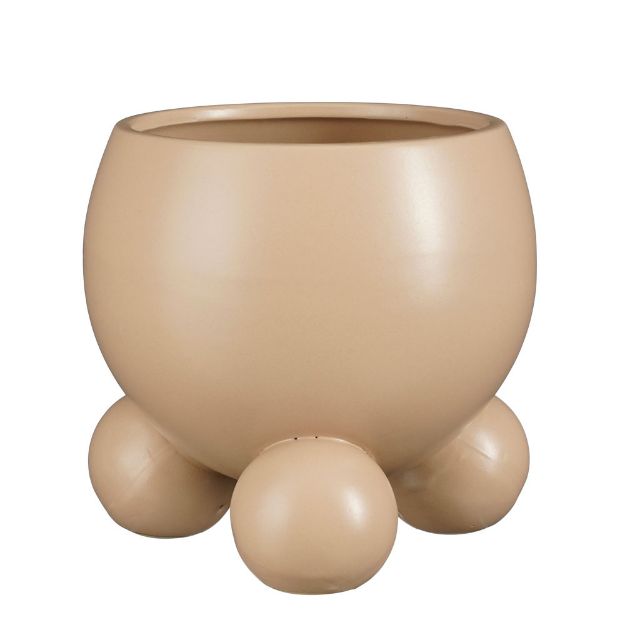 Image de Camini pot ronde rose - h16xd17cm - Mica