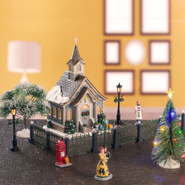 Image de Ensemble église de village - Lemax