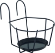 Image de PORTE-POT BALCON AVEC SOUCOUPE  25 CM ANTHRACITE