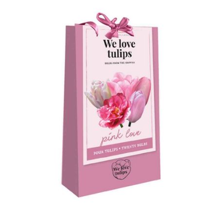 Agrandir l'image de 1 sac cadeau 20 tulipes 'we love tulips' pink love calibre : 11/12 Image de 1 sac cadeau 20 tulipes 'we love tulips' pink love calibre : 11/12