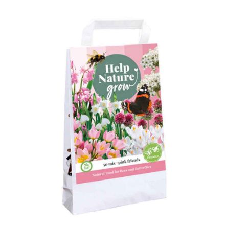Agrandir l'image de 1 sac cadeau pink friends - help nature grow i Image de 1 sac cadeau pink friends - help nature grow i