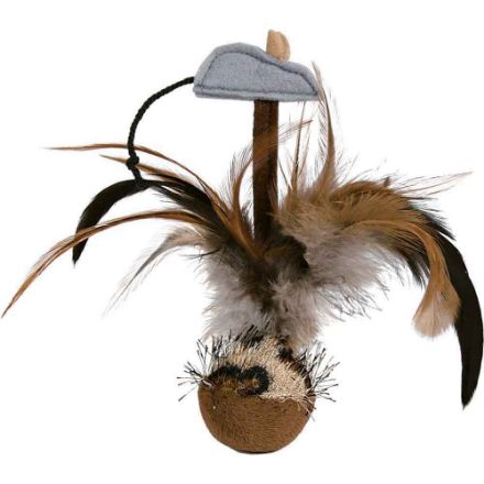 Agrandir l'image de Volant culbuto avec souris/puce, en peluche Image de Volant culbuto avec souris/puce, en peluche