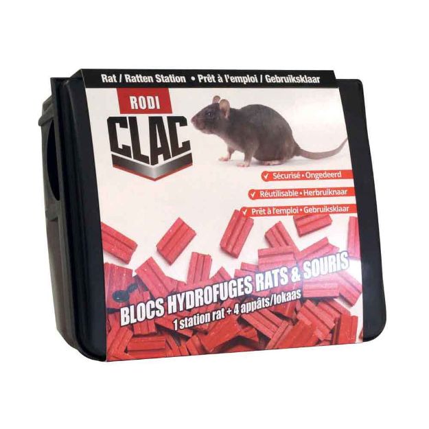 Image de Blocs Hydrofuges Rats & Souris 100gr +1 station Rats