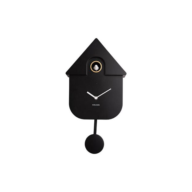 Image de Horloge murale Modern Coucou ABS noir - Karlsson
