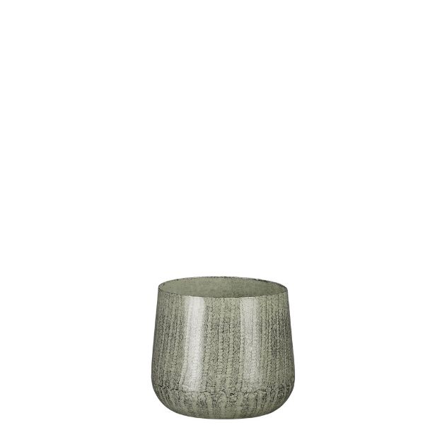 Image de Benson pot ronde gris cl. - h10xd12cm - Mica