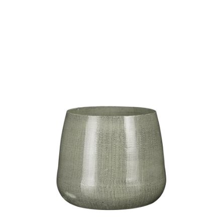 Agrandir l'image de Benson pot ronde gris cl. - h16xd19cm - Mica Image de Benson pot ronde gris cl. - h16xd19cm - Mica
