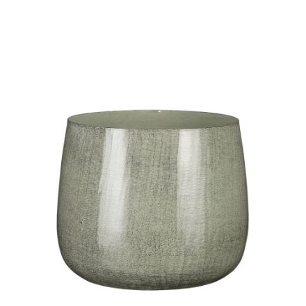Agrandir l'image de Benson pot ronde gris cl. - h22xd24cm - Mica Image de Benson pot ronde gris cl. - h22xd24cm - Mica