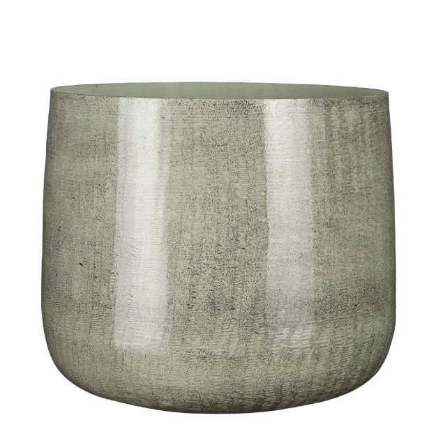 Image de Benson pot ronde gris cl. - h27xd32cm - Mica
