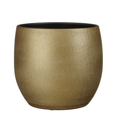 Agrandir l'image de Porto pot ronde or metalliques - h27xd26,5cm - Mica Image de Porto pot ronde or metalliques - h27xd26,5cm - Mica