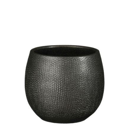 Agrandir l'image de Porto pot ronde anthracite metalliques - h14xd14cm - Mica Image de Porto pot ronde anthracite metalliques - h14xd14cm - Mica