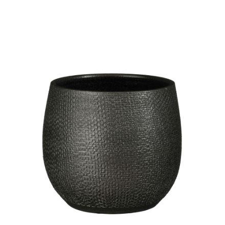Agrandir l'image de Porto pot ronde anthracite metalliques - h16xd16cm - Mica Image de Porto pot ronde anthracite metalliques - h16xd16cm - Mica