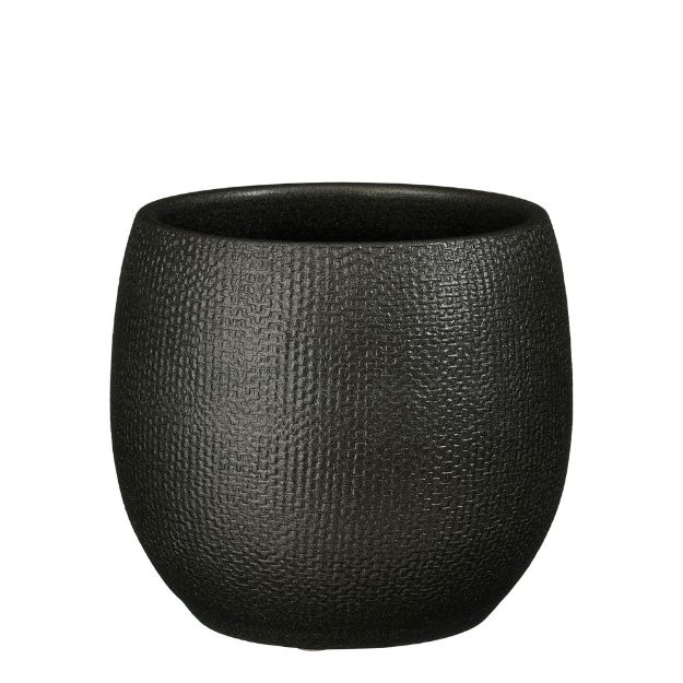 Image de Porto pot ronde anthracite metalliques - h17xd17cm - Mica