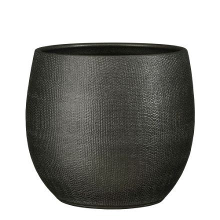 Agrandir l'image de Porto pot ronde anthracite metalliques - h27xd26,5cm - Mica Image de Porto pot ronde anthracite metalliques - h27xd26,5cm - Mica