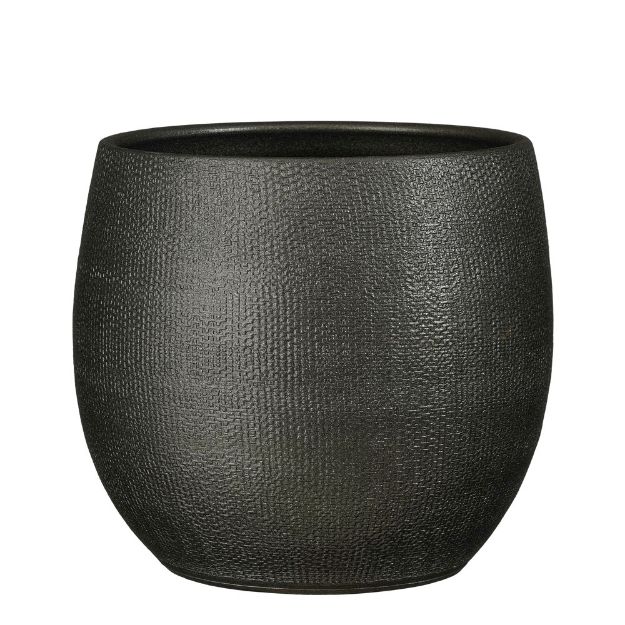 Image de Porto pot ronde anthracite metalliques - h27xd26,5cm - Mica