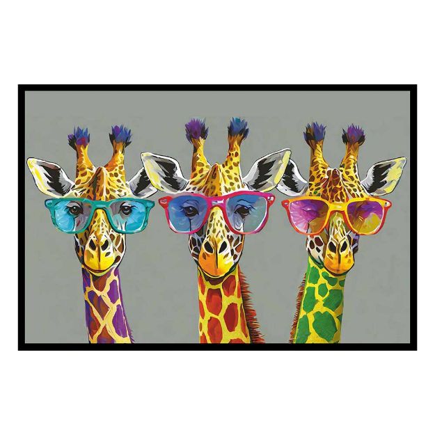 Image de Paillasson déco 40x60cm Girafes branchées