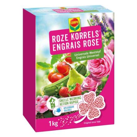 Agrandir l'image de COMPO ENGRAIS ROSE  1 KG Image de COMPO ENGRAIS ROSE  1 KG