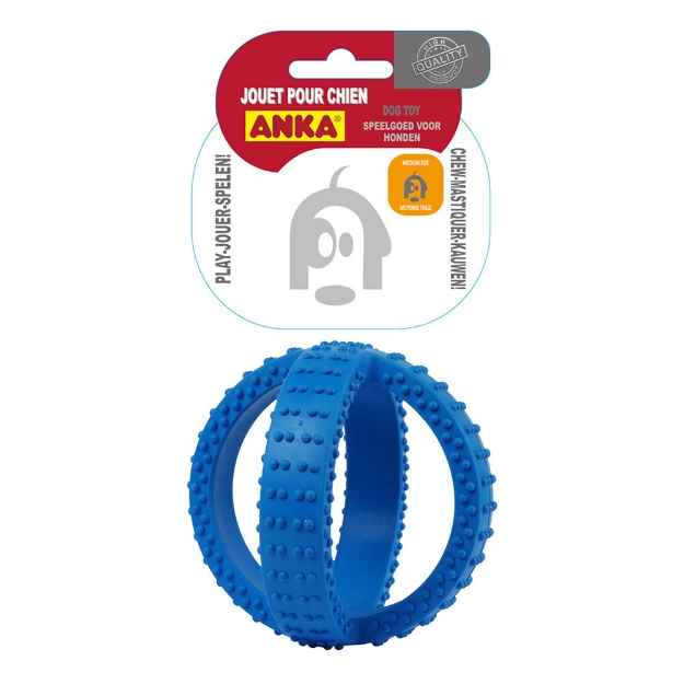 Image de Jouet rubber dental cross ball 14cm ANKA