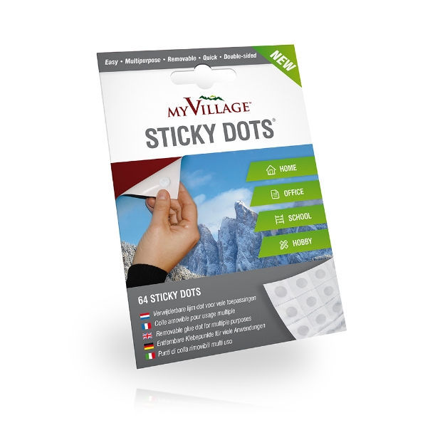 Image de Sticky dots transparent 64pc - My Village