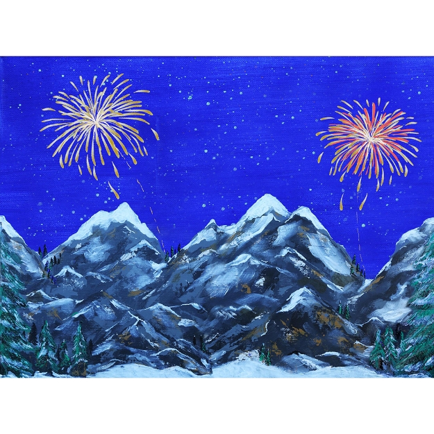 Image de Arrière plan fibre feu d’artifice76x56cm - My Village