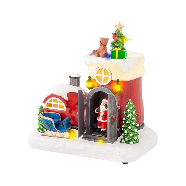 Image de MAISON AVEC LED ET PÈRE NOËL - LUMINEO