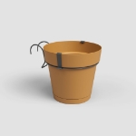 Image de KIT BALCON POT CAPRI RÉS.EAU 20CM JAUNE MIEL