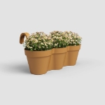 Image de POT CAPRI BALCON TRIPLE 54CM JAUNE MIEL