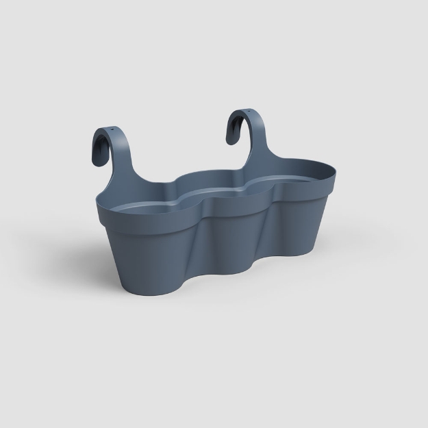 Image de POT CAPRI BALCON TRIPLE 54CM BLEU ARDOISE