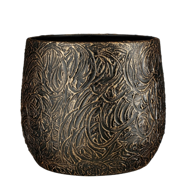 Image de Arthur pot ronde or - h25,5xd32cm - Mica